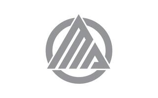MA initial badge logo template vector