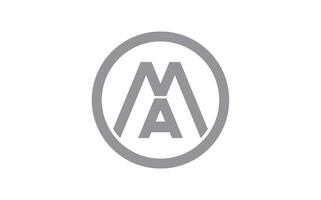 MA initial badge logo vector