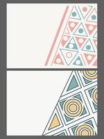 geometric background. Modern flat geometric pattern made of minimalist triangles and circles in light colors. For corporate presentations vector
