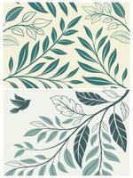 Gentle seamless background with flat leaves creates a natural and harmonious atmosphere.Gentle seamless background with flat leaves creates a natural and harmonious atmosphere. vector