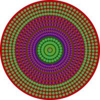 Concentric Circles with Dot Pattern vector