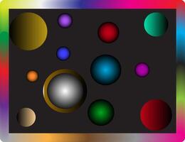 Vibrant Spheres Floating in Space with Gradient Effect vector