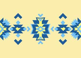 Native American tribal geometric pattern for fabric carpet wrapping Batik and wallpaper background with summer color vector