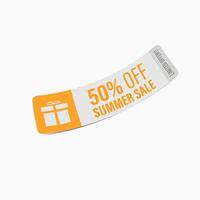 Tag Summer Sale promotion discount, element for ads marketing website and social vector
