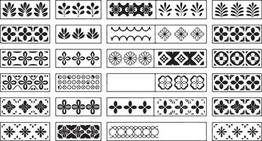 Postage Stamp Borders Set Displaying Illustrations of Stamp Edge Designs for Postal Themes vector