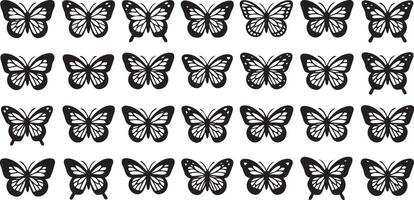 Colorful Butterfly Illustrations Showcasing Different Species and Wing Patterns for Nature Designs vector