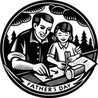 Father Day Illustration Concept Showing Emotional Family Connection Great for Creating Unique Digital Content or Promotional Banners vector
