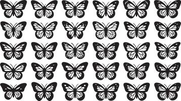 Diverse Butterfly Collection in Format Featuring Various Species and Colorful Wing Designs vector