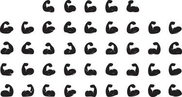 High-quality biceps muscle icon featuring detailed and realistic design elements perfect for fitness, bodybuilding, and health-related graphic projects vector