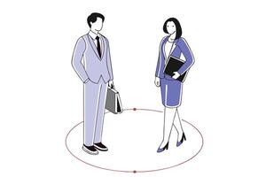Add elegance and poise to your visuals with a high quality illustration of a woman in business attire great for corporate settings or female empowerment campaigns vector
