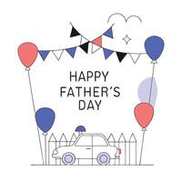 Retro style background illustration perfect for fathers day featuring vintage textures colors and nostalgic elements for heartfelt messages and card designs vector