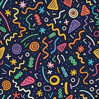 a colorful pattern with shapes and symbols vector