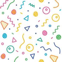 seamless pattern with colorful shape lines vector