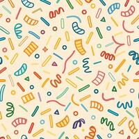 a colorful pattern with many different shapes colors vector