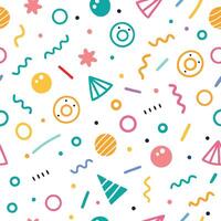 seamless pattern with colorful shapes circles vector