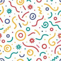 a colorful pattern with various shapes and color white background s vector