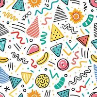seamless pattern with colorful shapes shapes , , vector