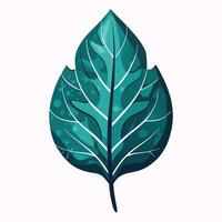 a green leaf with white dots on it vector