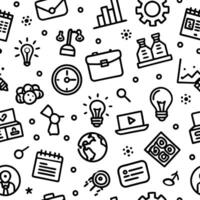seamless pattern with business icons vector