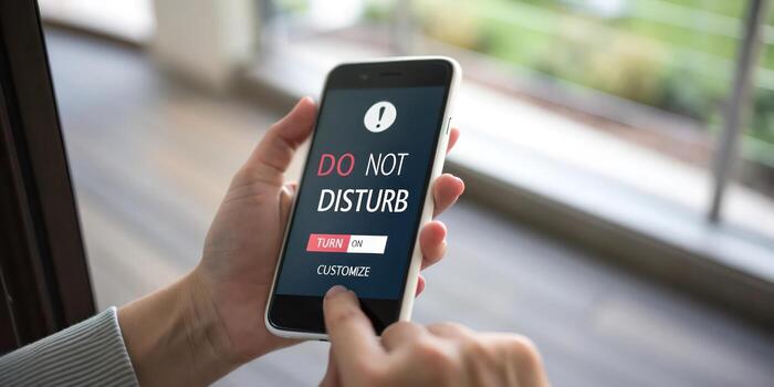 Do not disturb on smartphone photo