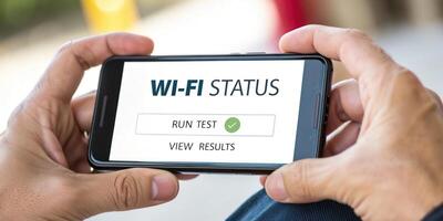 Wifi status on smartphone photo