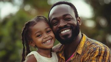 A man and a little girl smiling photo