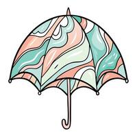 an umbrella with a colorful design vector