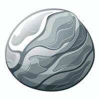a gray stone ball with a white stripe on it vector