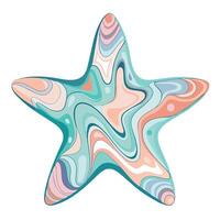a starfish with a colorful design on it vector