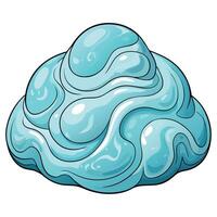 a blue slime ball with a white background vector