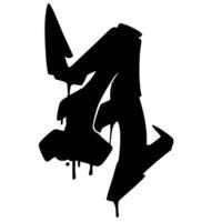 A Font Graffiti Scratch Brush Alphabet vector
