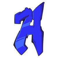 A Graffiti Font Urban Typography. Hiphop Font Illustration vector