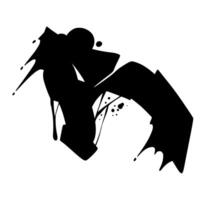 R Font Graffiti Scratch spray Alphabet vector