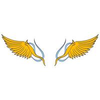 Wing art design decoration logo vector