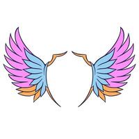 Wing illustration Art design frame vector