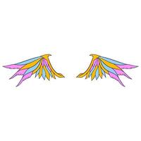 Wing illustration design digital drawling vector