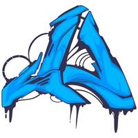 D Graffiti Font design Urban Typography. Hiphop Font Illustration vector