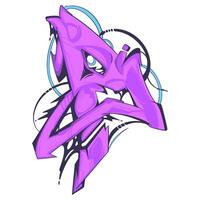 B Graffiti Font design Urban Typography. Hiphop Font Illustration vector
