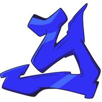 Y Graffiti Font Urban Typography. Hiphop Font Illustration vector