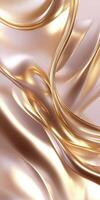Abstract swirl of glossy champagne gold for elegant decor and design photo
