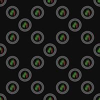 Crypto Trading Candlestick Chart linear round seamless pattern vector