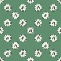 Cryptocurrency Trading Candlestick Chart round colored seamless pattern vector