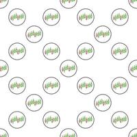 Candlestick Chart Online Trading circle shaped seamless pattern in thin line style vector