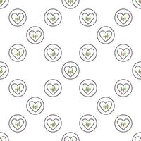 I Love Cryptocurrency Investment and Trading thin line round seamless pattern vector