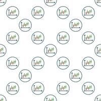 Cryptocurrency Trading Graph outline round seamless pattern vector