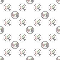 Bitcoin Investment Trading thin line round seamless pattern vector