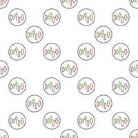Short Position Cryptocurrency Trading thin line round seamless pattern vector