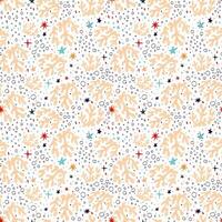 Seamless pattern with corals vector