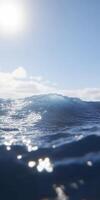 Ultra realistic 8k ocean wave under bright sunlight for nature and coastal designs photo