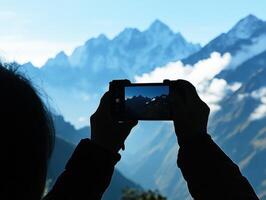 Capturing majestic mountain views with smartphone photography photo